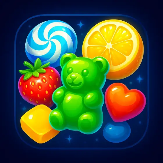 Bunter Frucht- und Suessigkeiten-Slot bei PlayBaze