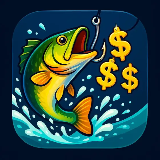 Angel- und Fischfang-Slot mit Geldsymbolen bei PlayBaze